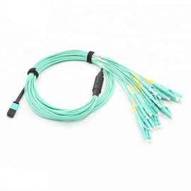 8 Core MTP Fanout Cable 10 M Length Single / Multi Mode لاتصالات البيانات