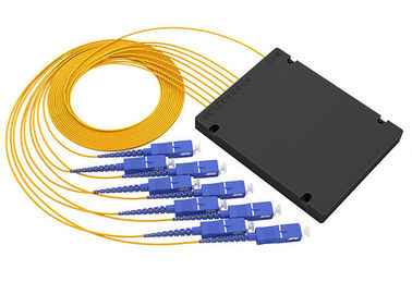 الرقمية السلبي PLC الألياف البصرية الفاصل 1X8 ABS مربع نوع مع موصل SC / PC