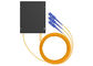 الألياف الضوئية واسعة الطول الموجي الفاصل 1X2 ABS مربع نوع PLC مع موصل SC / PC