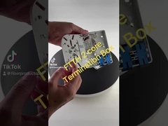 صندوق إنهاء داخلي من البلاستيك FTTH ، صندوق إنهاء كابل الخروج 2 ألياف جدار