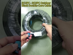 في الخارج FTTH ألياف ضوئية التصحيح سلك / ألياف قطرة كابل SC SC المرفق