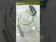 1 * 8 الألياف الضوئية مع رابط 1x8 أنبوب الصلب Sc Apc Gpon Plc Splitter 1/8