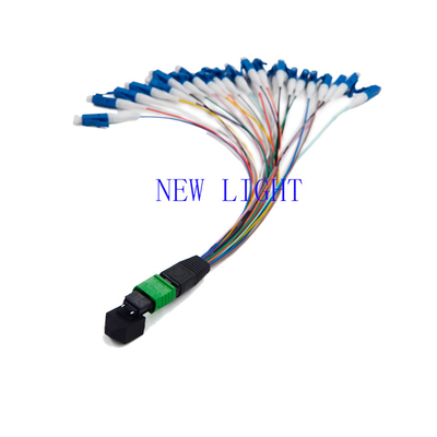 شراء انخفاض فقدان الإدراج MPO كابلات الألياف البصرية SM 0.9 مم قطرها 12 لونًا online manufacture