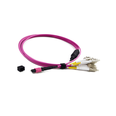 شراء Multimode OM3 3.0mm MPO Trunk Cable Polarity A ذكر إلى ذكر انخفاض فقدان الإدراج online manufacture