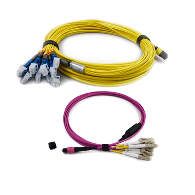 شراء 3.0 مم G657A1 MPO MTP الألياف البصرية التصحيح الحبل PVC / LSZH انخفاض فقدان الإدراج online manufacture