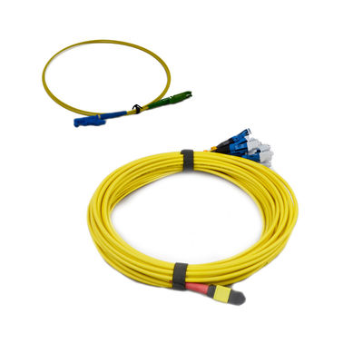 شراء خسارة إدخال منخفضة ≤0.35 ديسيبل كابل فاصل من MPO إلى LC بقطر 3.0 مم متوافق مع Huawei QSFP online manufacture