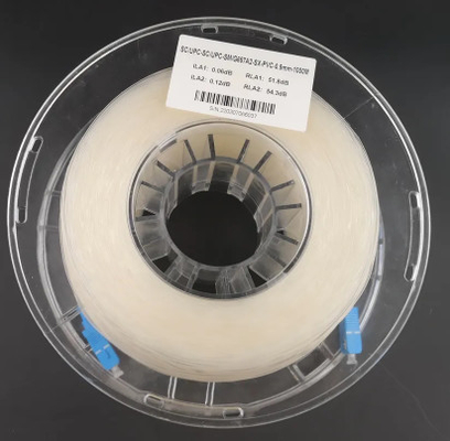 شراء سلك التشغيل الضوئي الألياف الضوئية 15m 0.9mm داخلي Simplex Os2 SC LC غير مرئي online manufacture