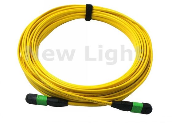 شراء كابل MPO MTP الأصفر APC < 0.3dB 3 متر 12 Core / 24 Core MPO Patchcord online manufacture