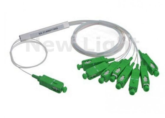 شراء SAPC MINI وضع واحد 1x8 PLC Splitter مع SC APC Connector لتطبيقات FTTH online manufacture