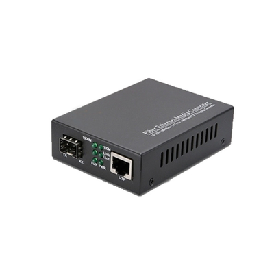 شراء 10/100/1000M محول وسائل الإعلام الوسيط الفردي LC جهاز إرسال ألياف ضوئية SFP online manufacture