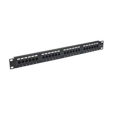 شراء لوحة التصحيح المعدنية المحمية بـ 24 منفذ RJ45 RoHS/UL/CE معتمدة لـ Cat5e/Cat6/Cat6a/Cat7 Ethernet online manufacture