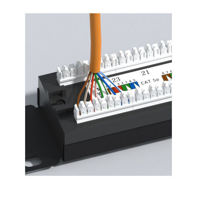 شراء لوحة توصيل إيثرنت معدنية RJ45 بـ 24 منفذًا مع إدارة الكابلات لشبكات Cat5e/Cat6/Cat6a/Cat7 online manufacture