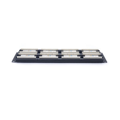 شراء 1U 2U Black Metal RJ45 Patch Panel مع Krone IDC Termination لإدارة كابلات Ethernet online manufacture
