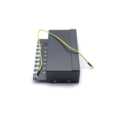 شراء لوحة التصحيح المعدنية القابلة للتركيب الأسود 1U Rack لRJ45 Ethernet Termination online manufacture
