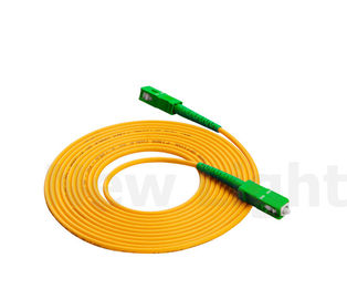 شراء SC / APC الألياف البصرية التصحيح الحبل البسيط وضع واحد موصل 3.0 قطرها الأخضر online manufacture