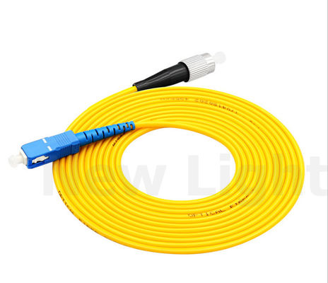 شراء FC-SC Single Mode Fiber Optic Patch Cord مع قطر 3.0mm وخسارة إدراج منخفضة online manufacture