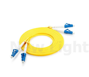 شراء LC - LC Single Mode 9/125 Yellow PVC Fiber Fibre Cable Double / 2.0 mm online manufacture