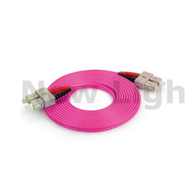 شراء SC - SC متعددة وضع الألياف البصرية التصحيح الحبل دوبلكس أحمر / أسود التمهيد OM4 50/125 online manufacture