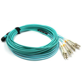شراء PVC / LSZH المواد MPO MTP كابل ، طول مخصص كابل الألياف البصرية التصحيح الحبل online manufacture