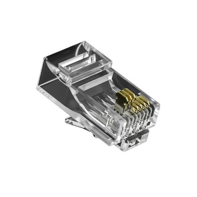 شراء موصل إيثرنت RJ45 مطلي بالذهب عالي الجودة مع أطراف محمية ومعتمد من Fluke لشبكات CAT6/CAT7 online manufacture