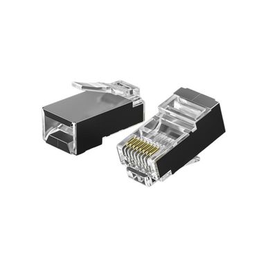 شراء موصل RJ45 عالي الأداء مع 50U نقاط تلامس ذهبية، اجتياز اختبار فلوك، وتصميم شفاف مضاد للتشابك online manufacture