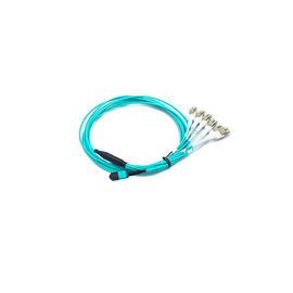 شراء MPO / MTP Fanout Patch Cable، MPO / MTP to 8 x LC (4 Duplex) OM3 Breakout Fiber Optic Cable - Aqua online manufacture