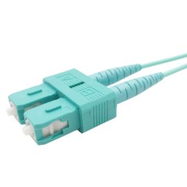 شراء SC - LC كابلات الألياف الضوئية متعددة الوصلات ثنائية الاتجاه OM3 - 300 لون Aqua online manufacture