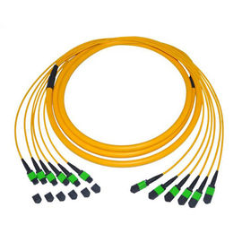 شراء وضع واحد 9/125 كابل الألياف البصرية التصحيح الحبل 12 الألياف جذع MTP / MPO البلاستيكية online manufacture