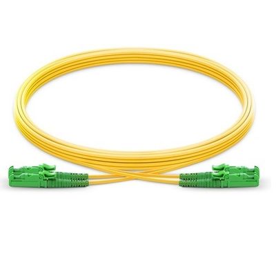 شراء E2000 APC Single Mode Duplex Fiber Optic Patch Cord مع مادة LSZH وطول قابل للتخصيص online manufacture