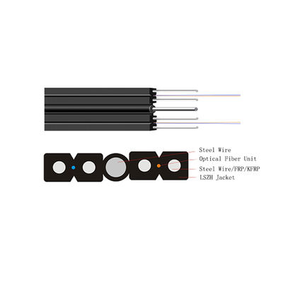 شراء كابل توصيل FTTH ذاتي الدعم مع غلاف LSZH وألياف أحادية النمط G652A1 للتطبيقات الهوائية online manufacture