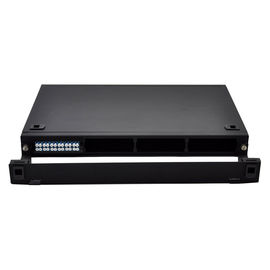 شراء انزلاق نوع لوحة جبل الألياف التصحيح الرف مجهزة بالكامل FTTH 12/24 ميناء SC / LC / E2000 online manufacture