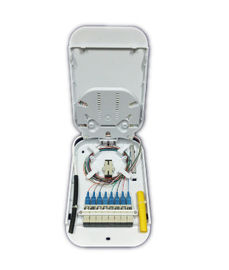 شراء أبيض ABS المواد FTTH إنهاء مربع OTB-C08 لكابل الألياف البصرية و ضفيرة online manufacture