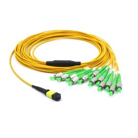شراء 12F منخفضة الإدراج فقدان MPO MTP كابل أنثى - كابلات اندلاع موصل الألياف AP STC online manufacture