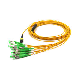 شراء 12 ألياف منخفضة الخسارة الأصفر MTP MPO كابل الجذع 1 متر ST حبل التصحيح APC قطر 3.0mm online manufacture