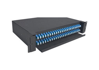 شراء LC SC FC ST ساحة ذو حواف مدمجة SMF Optic Patch Panel 1U 12/24/48/96 online manufacture