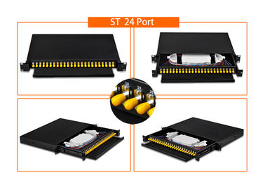 شراء حامل لوحة التصحيح الألياف البصرية أحادي الوضع 19 بوصة 12 X LC / SC / FC / ST online manufacture