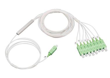 شراء مصغرة الألياف البصرية الفاصل 1x8 البسيطة نوع PLC مع SC موصل online manufacture