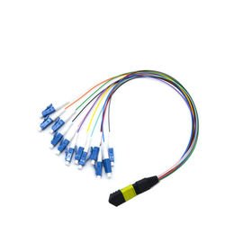 شراء 12 موصل الألياف MPO MTP كبل Om2 كابل الألياف توصيل MPO الألياف كاسيت online manufacture