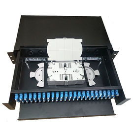 شراء 2U 48 / 96F سحب SC Lc 19 الألياف البصرية التصحيح لوحة الرف إدارة كابل بيانات مركز الرف online manufacture