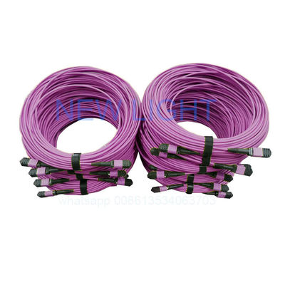 شراء كابل OM4 12 Core MPO MTP بطول قابل للتخصيص لمراكز البيانات عالية الكثافة online manufacture