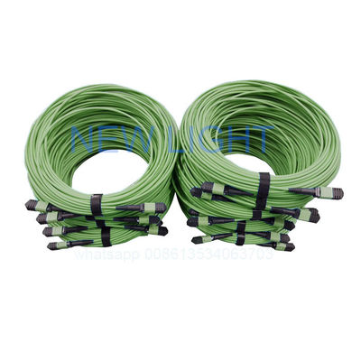 شراء كابل OM4 MPO MTP ذو 12 نواة بطول مخصص وموصل ألياف MPO online manufacture