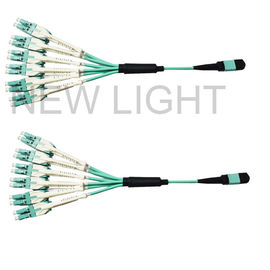 شراء أنثى OM3 12 كابل الألياف 3.0 مم MPO اندلاع واحد غمد LSZH online manufacture