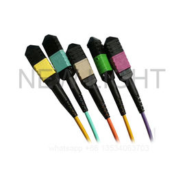 شراء MM SM MPO إلى 4 دوبلكس LC اندلاع كابل خسارة منخفضة 0.35dB وخسارة قياسية 0.60dB online manufacture