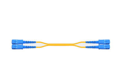شراء 40G نقل البيانات SC الألياف البصرية التصحيح الحبل دوبلكس وضع واحد 1310 / 1550nm online manufacture