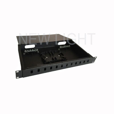 شراء لوحة تصحيح الألياف الضوئية 1U Rackmount مع 12-48 منفذًا ومحولات SC لإدارة الألياف عالية الكثافة online manufacture