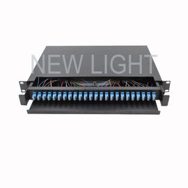 شراء 1U 96 الألياف OM3 / OM4 كابل الألياف البصرية المتعدد إنهاء لوحة التصحيح جدار جبل online manufacture