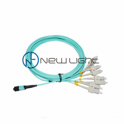 شراء كابل ألياف بصرية متعدد الأوضاع MPO أنثى إلى 4 DX SC بغلاف LSZH كابل جذع MPO online manufacture