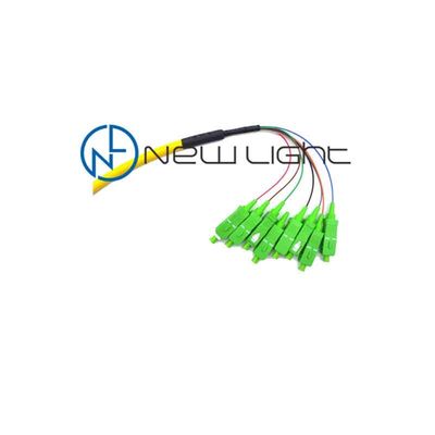 شراء وضع واحد SC / UPC الألياف الضوئية خنزير ذيل مع LSZH سترة وقطر 0.9mm لارتباط عالية الأداء online manufacture