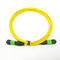 MPO-MPO أنثى MPO MTP cable SM 12 core patch cord yellow cable 10M