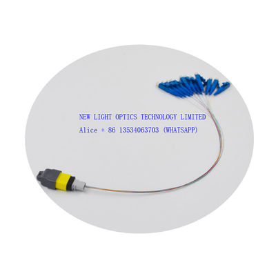 5m إمرأة إلى LC LC Multimode Fiber Optical Patch Cord MPO Jumper لمركز البيانات والاتصالات